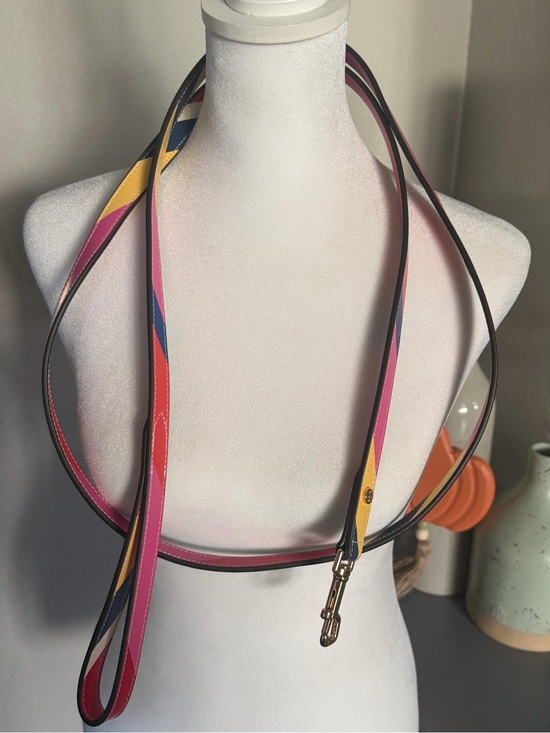 Tory Burch Other - Tory Burch Multi Color Stripe Leather Dog Leash **NWOT**